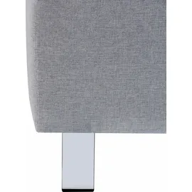 Westfalia Schlafkomfort Boxspringbett, inkl. Kaltschaum-Topper und Zierkissen Strukturstoff, Liegefläche B/L: 90 cm x 200 cm, H2, 7-Zonen-Kaltschaummatratze, grau Boxspringbett, Made in Germany - Möbel