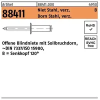 F. REYHER Nchfg. GmbH & Co. KG Blindniete Senkkopf B 5 x 12 500 Stück