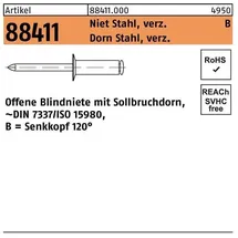 F. REYHER Nchfg. GmbH & Co. KG Blindniete Senkkopf B 5 x 12 500 Stück