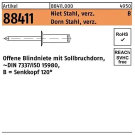 F. REYHER Nchfg. GmbH & Co. KG Blindniete Senkkopf B 5 x 12 500 Stück