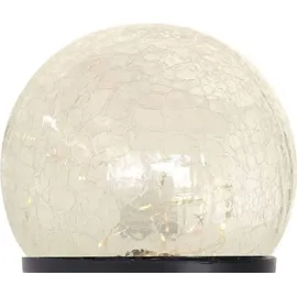 Spetebo LED Solar Glaskugel aus Crackle Glas - 12 cm - Kugelleuchte mit Erdstecker