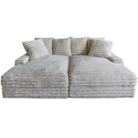 KAWOLA Big Sofa CADY Megacord cremeweiß