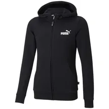 Puma ESS Small Logo Full-Zip TR Mädchen Sweatshirt, schwarz - 140