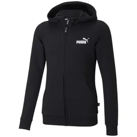 Puma ESS Small Logo Full-Zip TR Mädchen Sweatshirt, schwarz - 140