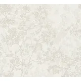A.S. Création New Walls Vliestapete Bäume creme grau 10,05 m x 0,53 m - Beige, Grau