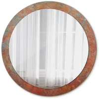 Tulup Spiegel, Orange, Glas, Rund, 90x90x0.4 cm, Spiegel, Wandspiegel