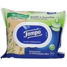 Tempo Toilettenpapier Feuchttücher Sanft & Sensitiv 42 Tücher