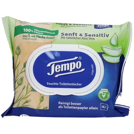 Tempo Toilettenpapier Feuchttücher Sanft & Sensitiv 42 Tücher