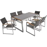 Garden Pleasure Ava Set 7-tlg. silber/grau