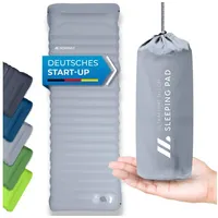 NORDMUT NORDMUT® Isomatte Schnellaufblasend mit integrierter Fußpumpe 10 cm - Isomatte Camping mit kleinem Packmaß - Outdoor Matratze für müheloses aufpumpen - Camping Matratze Ultra komfortabel