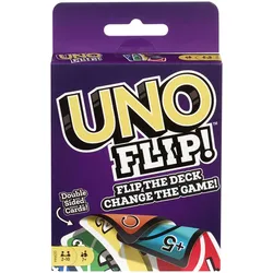 Mattel Games UNO Flip, Kartenspiel, Gesellschaftsspiel, Familienspiel, Kinderspiel