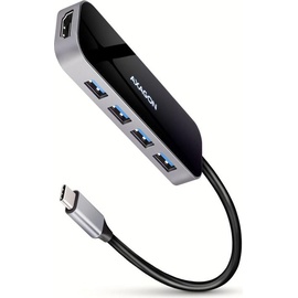 AXAGON 6in1 USB-C Combo Hub, USB-C 3.0 [Stecker] (HMC-6H4A)