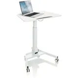 HJH Office Stehschreibtisch STAND VM-SU II höhenverstellbarer Sitz-Stehtisch platzsparend, Weiß