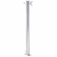 vidaXL Wassersäule 100 cm Edelstahl silber