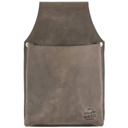 Bear Design Kellnertasche Holster Gostro für Geldbörse antik braun dickes Leder