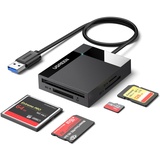 UGREEN USB 3.0 Micro SD / CF / MS Kartenleser 4 in 1 Kartenlesegerät für SD/CF/TF/MS Card Reader mit parallelem Zugriff auf 4 Slots USB Lesegerät Adapter schwarz