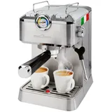 Proficook PC-ES-KA 1267 silber mit 2 Siebträgern und Dampfdüse