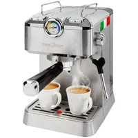 Proficook PC-ES-KA 1267 silber mit 2 Siebträgern und Dampfdüse