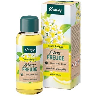 Kneipp Sauna-Aufguss Lebensfreude - natürliche ätherische Öle der Litsea Cubeba & Zitrone - Vitalisiert die Sinne - 100ml