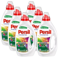 Persil Color Kraft-Gel (6 x 20 Waschladungen), Flüssigwaschmittel mit Tiefenrein Technologie, Colorwaschmittel für reine Wäsche und hygienische Frische für die Maschine, wirksam ab 20 °C