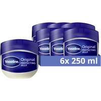 Vaseline Original Petroleum Jelly Moisturruiser Hautpflege für rissige, trockene Haut und Ekzemlinderung 6 x 250 ml