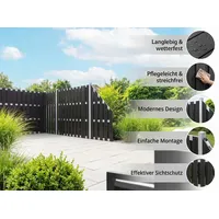 prestige home living outdoor WPC-Sichtschutzzaun 5 x 180 cm Schwarz
