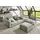 Atlantic Home Collection 2-Sitzer Valan Cord 198 x 83 x 126 cm Grau frei stellbar mit Wellenunterfederung