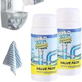 Rohrreiniger,Abflussreiniger Schaum,Abflussreiniger,Vollstern Rohrreiniger Extrem Stark, Wild Sink Und Drain Cleaner Für Küche, Bad, Toilette & Balkon (2pcs)