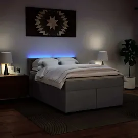 vidaXL Boxspringbett 140 x 200 cm Grau