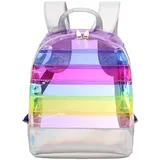 Perfeclan Bunter PVC-r Rucksack, strapazierfähige wasserdichte Rucksäcke für Erwachsene Verstärkte Transporteur Durchsichtige Tasche für -