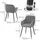 Vicco Esszimmerstuhl Relio Polyester grau 2er Set
