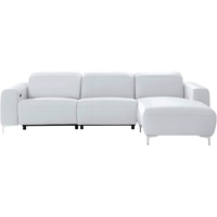 Pure Home Lifestyle Ecksofa, Weiß, Leder, Echtleder, Dickleder, Uni, 4-Sitzer, Ottomane rechts, L-Form, 292x177 cm, Blauer Engel, Goldenes M, Dgm, Typenauswahl, Lederauswahl, Stoffauswahl, seitenverkehrt erhältlich, Hocker erhältlich, Wohnzimmer, Sofas & Couches, Wohnlandschaften, Ecksofas