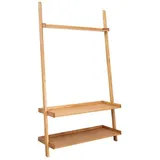 Standregal Leiterregal Holmen - Braun, 110x40x191 cm, Holz, Skandi, Modern, 1-tlg., Regal, Treppenregal für Wohnzimmer, Flur braun