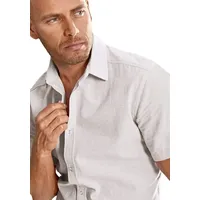 John Devin Kurzarmhemd »Regular Fit,«, Sommerhemd mit Kentkragen aus Baumwoll-Leinen Mischung Gr. XL (43/44) N-Gr, beige , 26842563-XL N-Gr