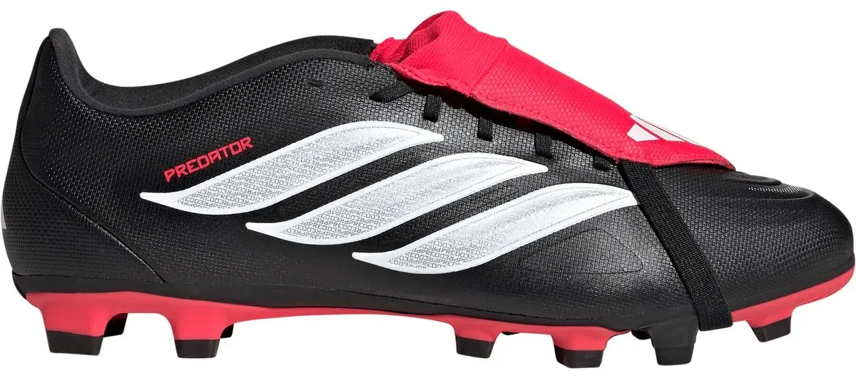 adidas Predator Club Fold-over Tongue Firm Ground/Multi Ground Football Boots core black-ftwr white-lucid red (A0QM) 5