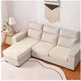 BYSURE Sofahusse, wasserfest elastischer Sofa-Sitzbezug mit 3DMuster beige