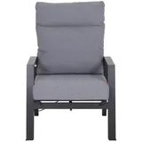 Siena Garden Loungesessel, anthrazit Metall, Kunststoff, Textil, Füllung: Schaumstoff, 72.5x99x82.5 cm, wetterbeständig, Loungemöbel, Lounge-Sessel
