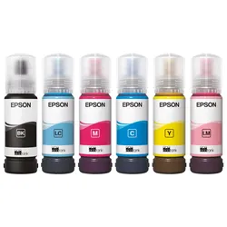 Epson Original EcoTank 107 Tintenflaschen - 6er Multipack schwarz, cyan, magenta, gelb, cyan hell, magenta hell