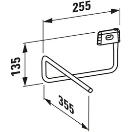 Laufen Val Handtuchstange 1-armig Weiß H3812830040001
