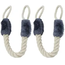 Relaxdays 8 x Türkordel Klemmschutz Creme,Grau