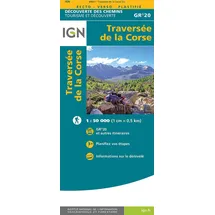 IGN Frankreich Traversée de la Corse GR20 1:50 000: Grande Randonnée 20 Korsika (TOP ITINERANCE, Band 89027)