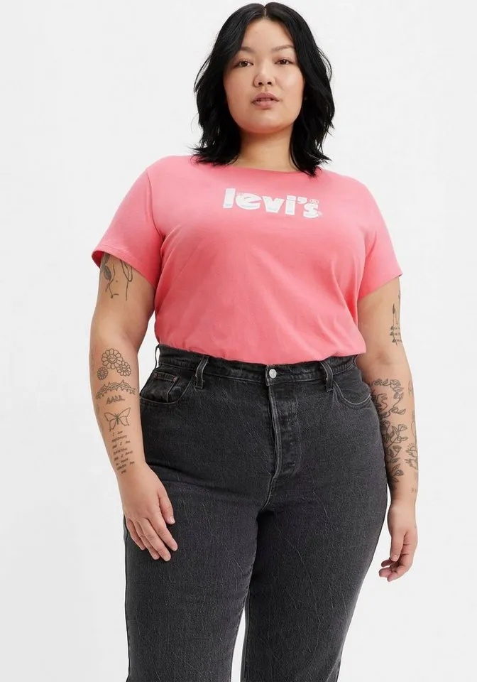 Levi's® Plus Rundhalsshirt PL PERFECT TEE REDS rosa XL (44)