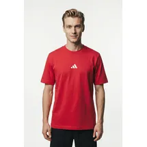 adidas ESSENTIALS SMALL LOGO SINGLE JERSEY rot XXL