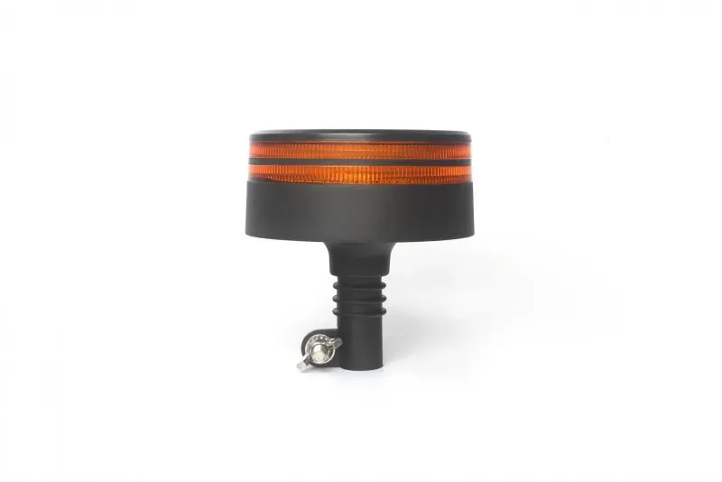25W LED-Notfall-Signallampe (Beacon), Kuppel, zweireihig mit 50 LEDs, orange/gelb, 12V–24V, zur Rohrmontage