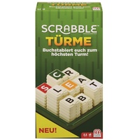 Mattel Spiel Scrabble Türme | Brettspiel | Kreuzworträtsel Spiel ab 10 Jahre