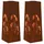 vidaXL Solarleuchte Stahl 18 cm x 18 cm x 50 cm 2er Set rostig