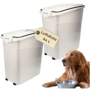 GarPet 2x Futtertonne Luftdicht mit Deckel Futtertonne Pferd Hund Hundefutter Aufbewahrung Hundefutter Box Trockenfutter Aufbewahrung Futterbox 54 L