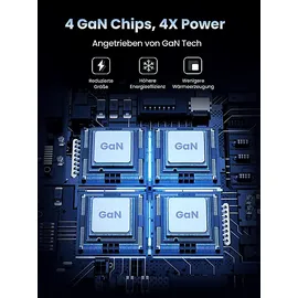 UGREEN GaN 200W (6-Port) Desktop Charger Universal, Dark Gray