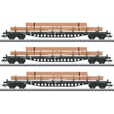 Märklin Rungenwagen-Set mit Holzbeladung,