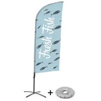 Showdown Displays Showdown DisplaysBeachflag Alu Wind Komplett-Set Frischer Fisch